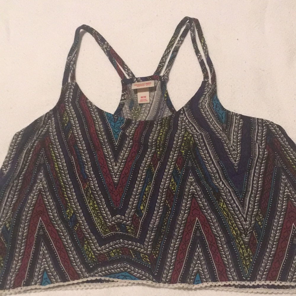 Aztec print crop top